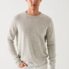 PATRICK ASSARAF Linen Blend Crewneck Sweater | Men Knitwear