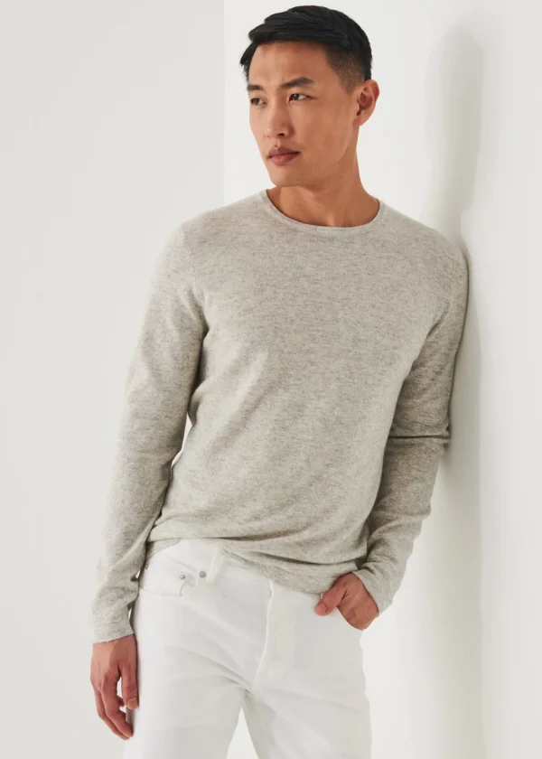 PATRICK ASSARAF Linen Blend Crewneck Sweater | Men Knitwear