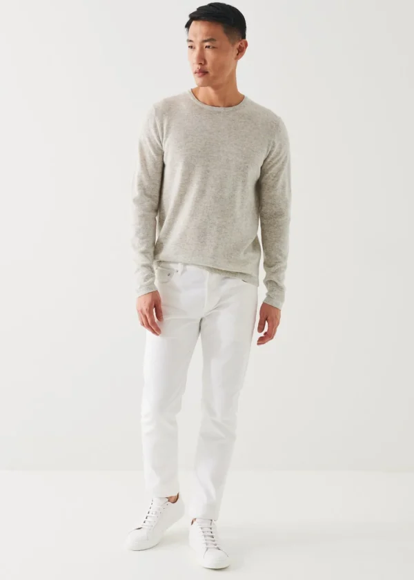 PATRICK ASSARAF Linen Blend Crewneck Sweater | Men Knitwear