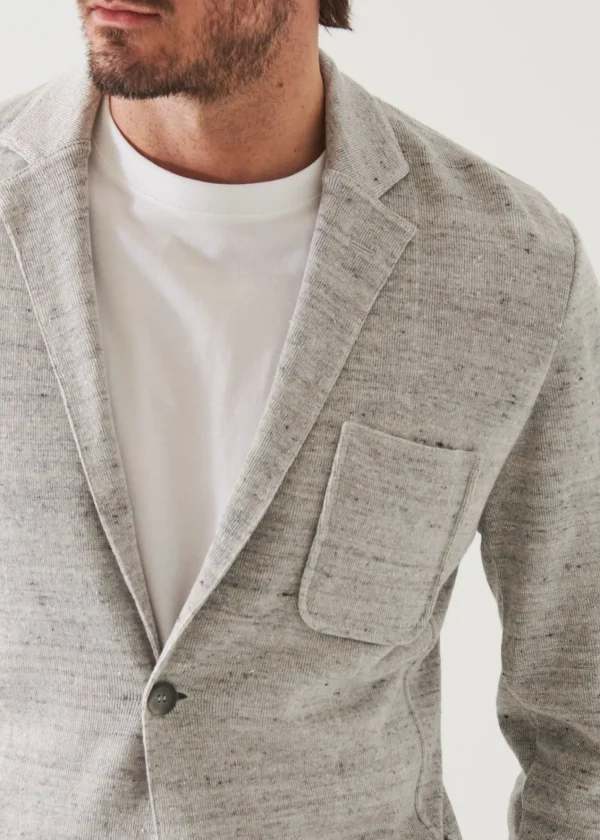 PATRICK ASSARAF Linen Cotton Blend Blazer | Men Blazers