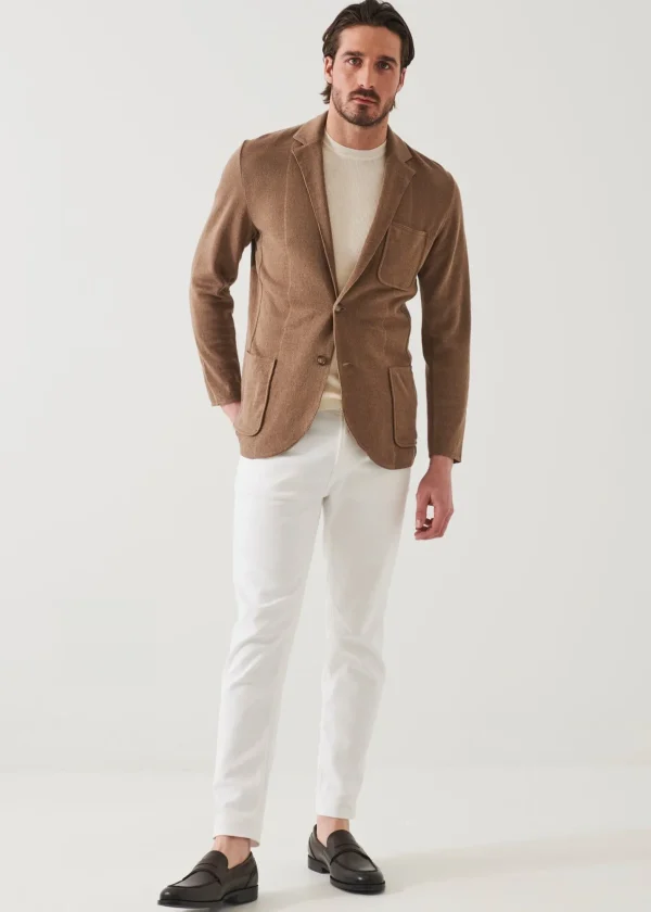 PATRICK ASSARAF Linen Cotton Blend Blazer | Men Blazers