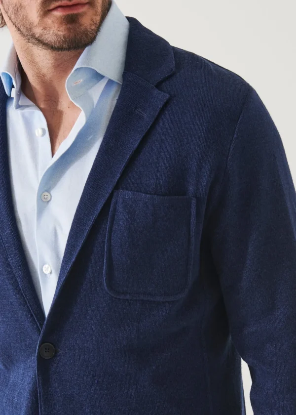 PATRICK ASSARAF Linen Cotton Blend Blazer | Men Blazers