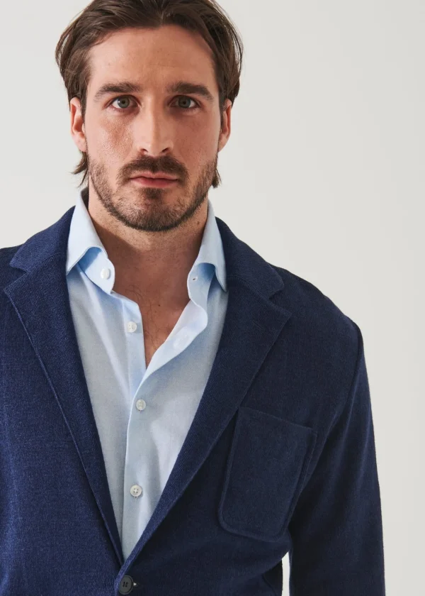 PATRICK ASSARAF Linen Cotton Blend Blazer | Men Blazers