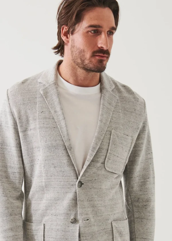 PATRICK ASSARAF Linen Cotton Blend Blazer | Men Blazers