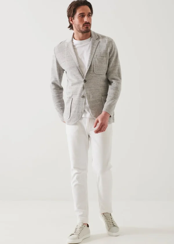 PATRICK ASSARAF Linen Cotton Blend Blazer | Men Blazers