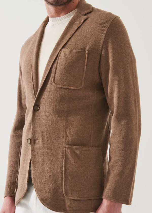 PATRICK ASSARAF Linen Cotton Blend Blazer | Men Blazers