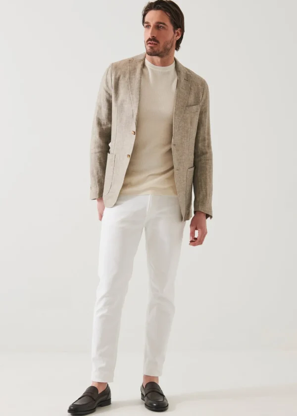 PATRICK ASSARAF Linen Herringbone Blazer | Men Blazers