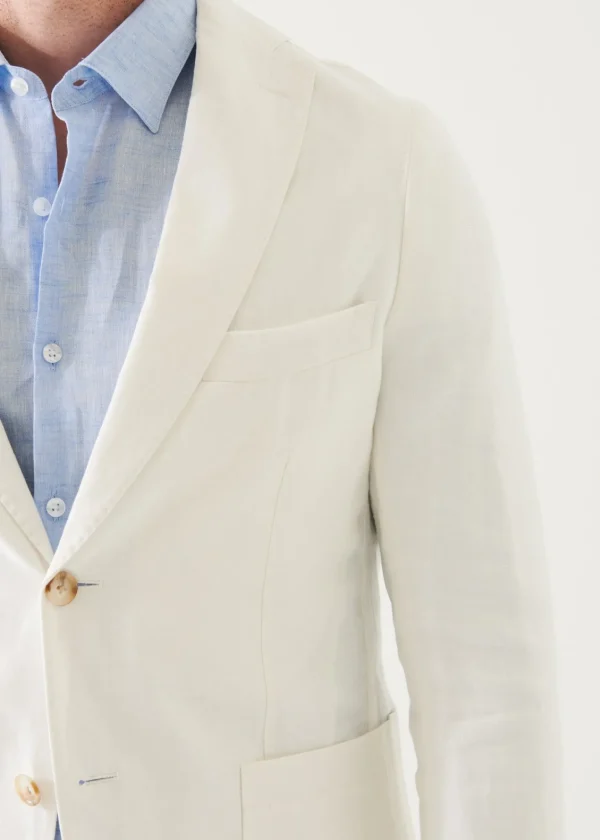 PATRICK ASSARAF Linen Twill Two-Button Blazer | Men Blazers