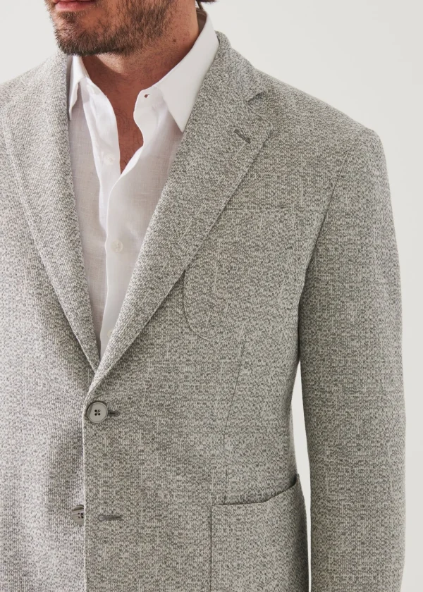 PATRICK ASSARAF Linen Wool Blend Textured Blazer | Men Blazers