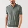 PATRICK ASSARAF Mercerized Cotton Button Polo | Men Polos