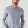 PATRICK ASSARAF Mercerized Cotton Long Sleeve Crewneck | Men Knitwear