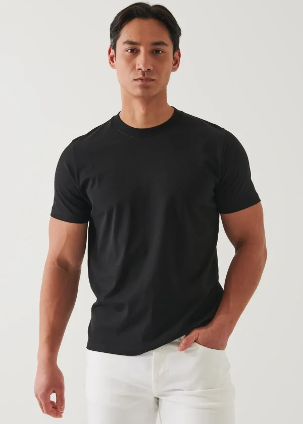 PATRICK ASSARAF Mercerized Pima Cotton High Neck T-Shirt | Men T-Shirts