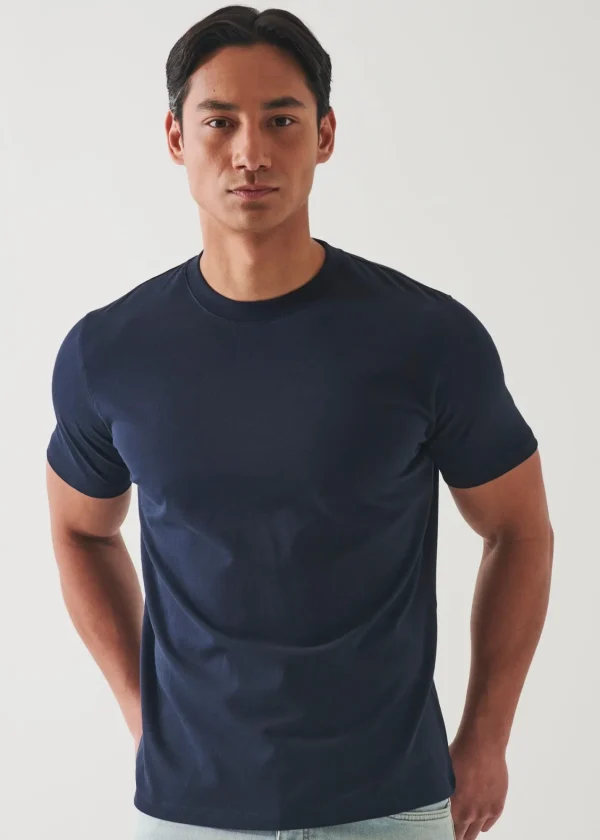 PATRICK ASSARAF Mercerized Pima Cotton High Neck T-Shirt | Men T-Shirts