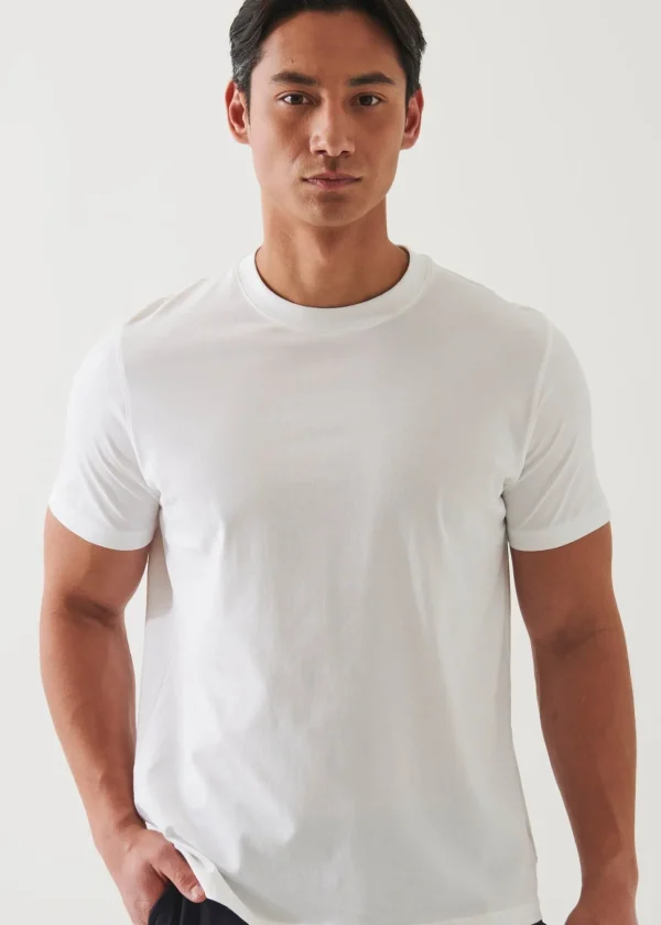 PATRICK ASSARAF Mercerized Pima Cotton High Neck T-Shirt | Men T-Shirts