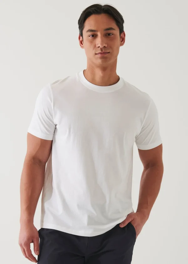 PATRICK ASSARAF Mercerized Pima Cotton High Neck T-Shirt | Men T-Shirts