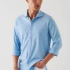 PATRICK ASSARAF Mercerized Pima Cotton Long Sleeve Button Front Shirt | Men Shirts