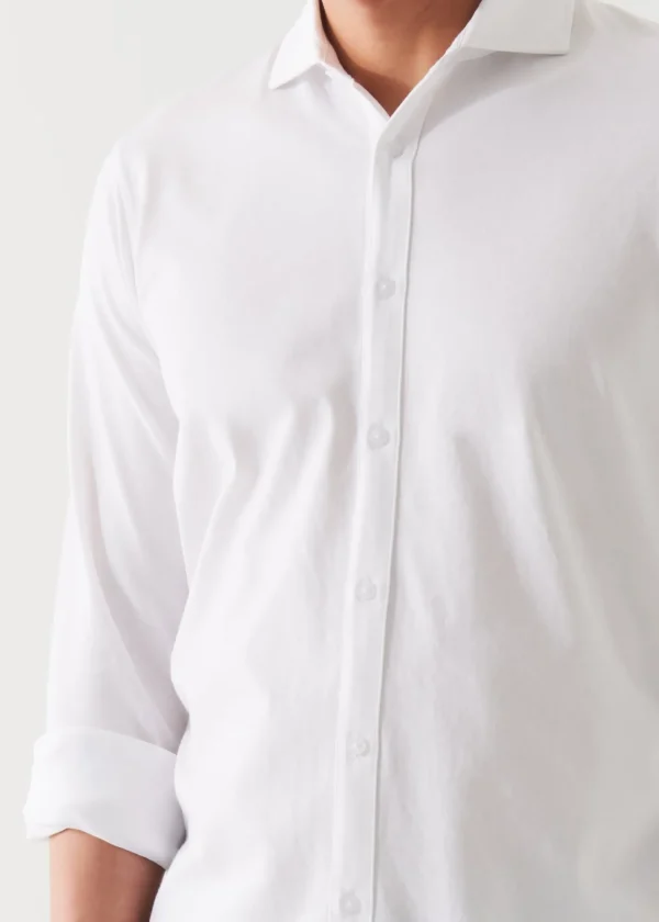 PATRICK ASSARAF Mercerized Pima Cotton Long Sleeve Button Front Shirt | Men Shirts