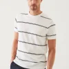 PATRICK ASSARAF Mercerized Pima Cotton Striped T-Shirt | Men T-Shirts