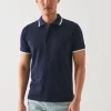 PATRICK ASSARAF Mercerized Pima Cotton Tipped Polo | Men Polos