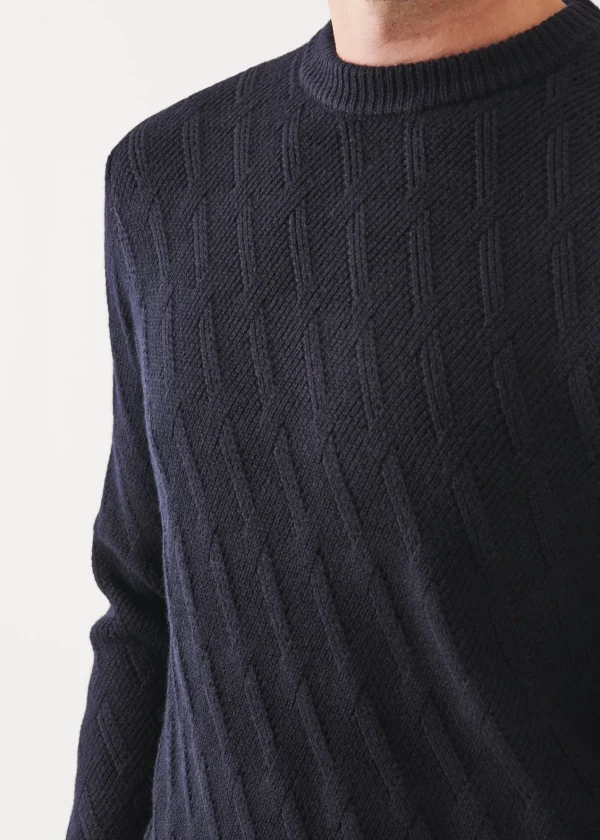 PATRICK ASSARAF Merino Cable Knit Sweater | Men Knitwear