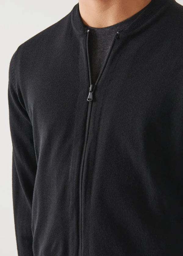 PATRICK ASSARAF Merino Full Zip Sweater | Men Knitwear