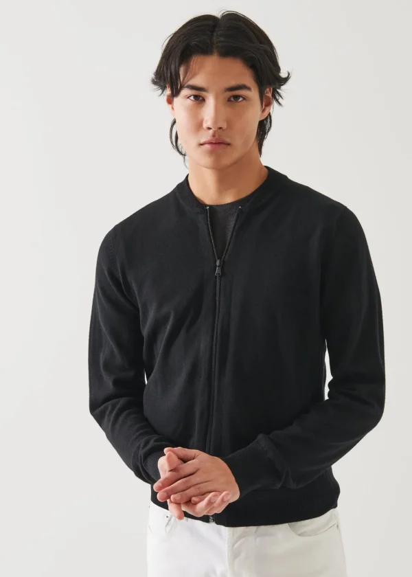 PATRICK ASSARAF Merino Full Zip Sweater | Men Knitwear