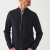 PATRICK ASSARAF Merino Half Milano Zip-Up Cardigan | Men Knitwear