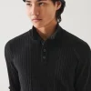 PATRICK ASSARAF Merino Henley | Men Knitwear