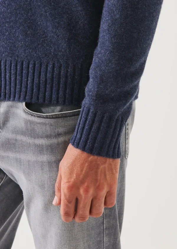 PATRICK ASSARAF Merino Quarter Zip Sweater | Men Knitwear