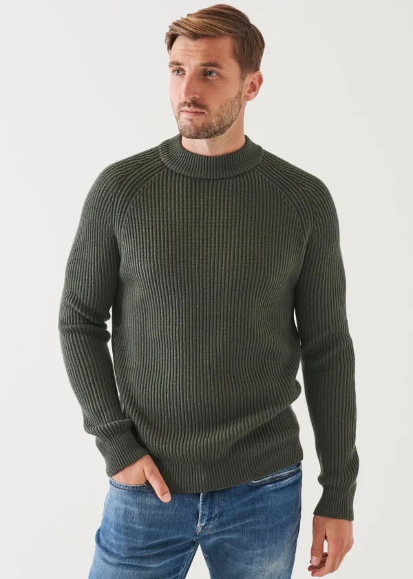 PATRICK ASSARAF Merino Ribbed Knit Sweater | Men Knitwear