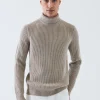 PATRICK ASSARAF Merino Ribbed Knit Turtleneck | Men Knitwear