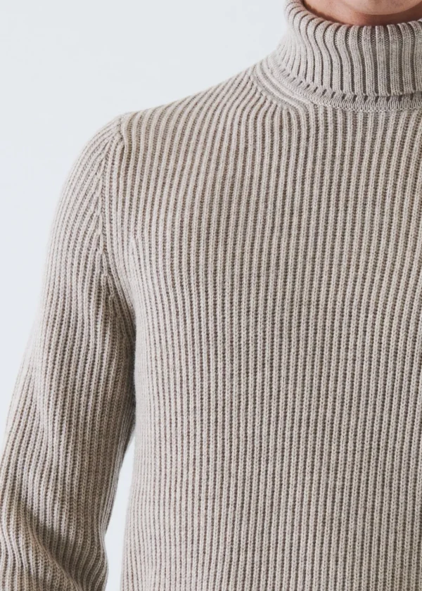 PATRICK ASSARAF Merino Ribbed Knit Turtleneck | Men Knitwear