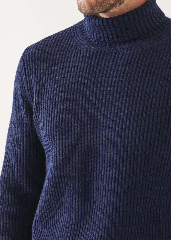 PATRICK ASSARAF Merino Ribbed Knit Turtleneck | Men Knitwear