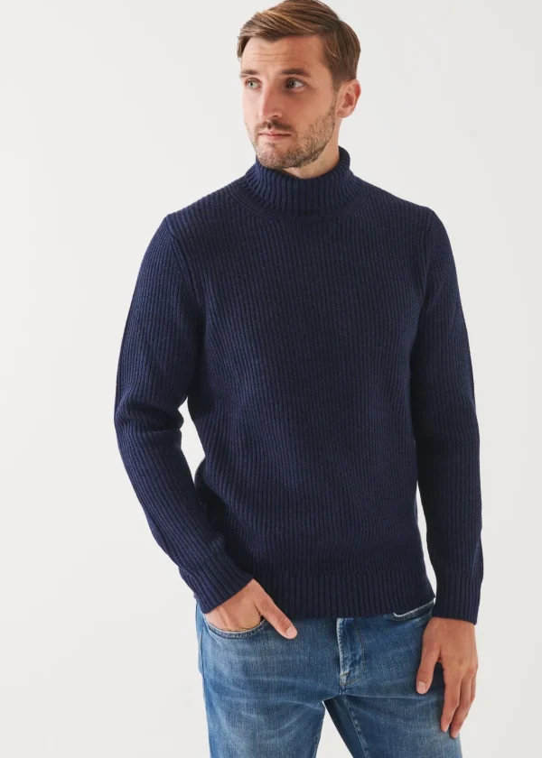 PATRICK ASSARAF Merino Ribbed Knit Turtleneck | Men Knitwear