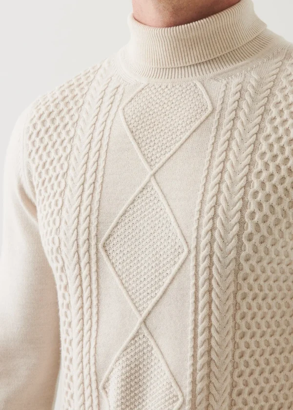 PATRICK ASSARAF Merino Textured Knit Sweater | Men Knitwear