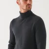 PATRICK ASSARAF Merino Textured Knit Turtleneck | Men Knitwear