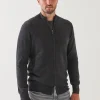 PATRICK ASSARAF Merino Waffle Full Zip Cardigan | Men Knitwear