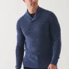 PATRICK ASSARAF Merino Wool Shawl Collar Sweater | Men Knitwear