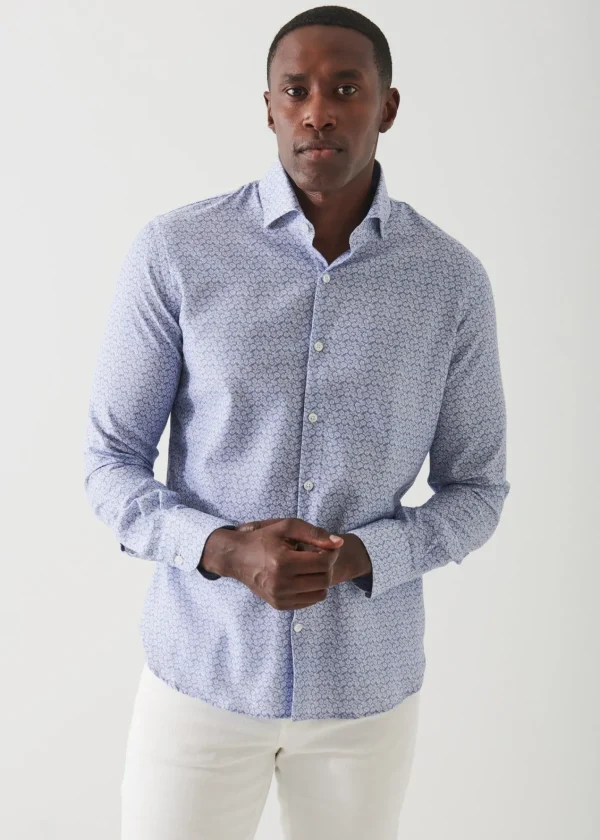 PATRICK ASSARAF Mini Floral Cotton Shirt | Men Shirts