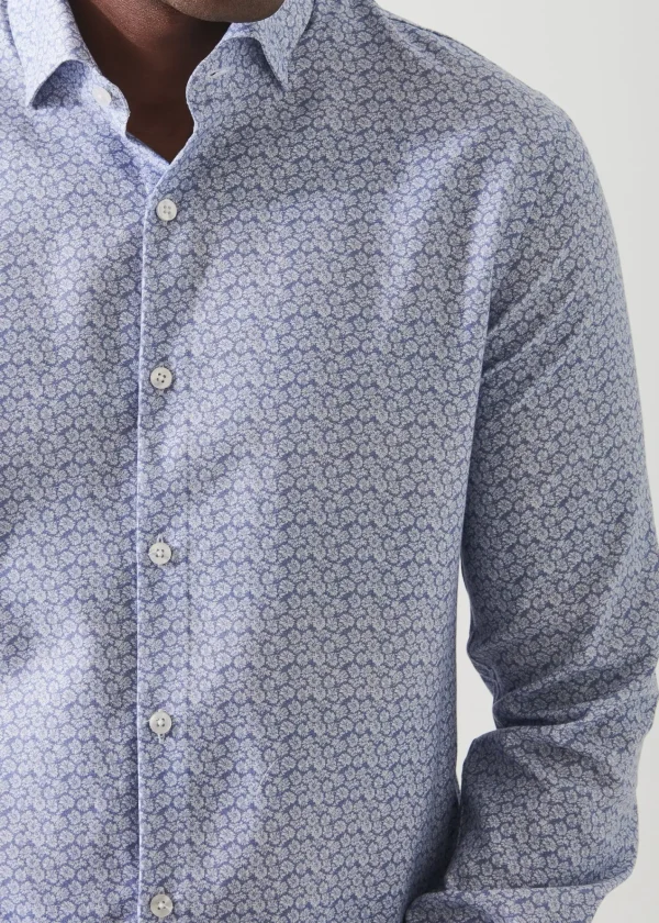 PATRICK ASSARAF Mini Floral Cotton Shirt | Men Shirts