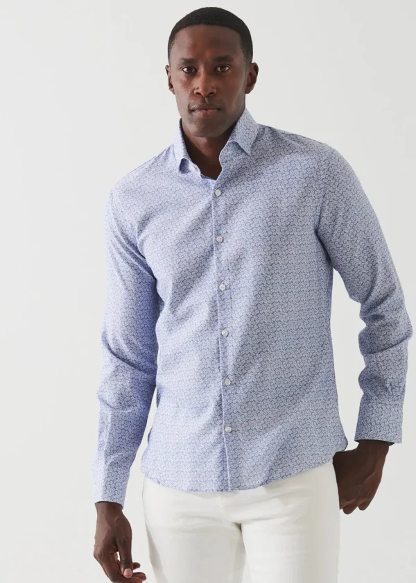 PATRICK ASSARAF Mini Floral Cotton Shirt | Men Shirts