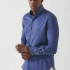 PATRICK ASSARAF Mirco-Check Cotton Shirt | Men Shirts