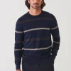 PATRICK ASSARAF Multi-Stripe Crewneck | Men Knitwear