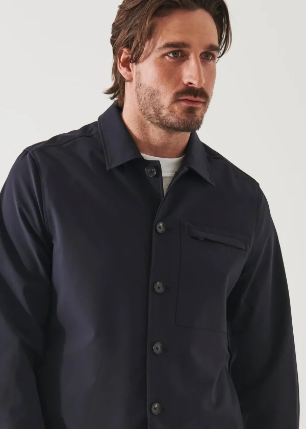 PATRICK ASSARAF Nucleo Nylon Stretch Shirt Jacket | Men Shirt Jackets