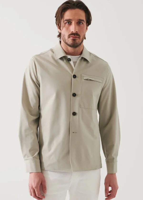 PATRICK ASSARAF Nucleo Nylon Stretch Shirt Jacket | Men Shirt Jackets