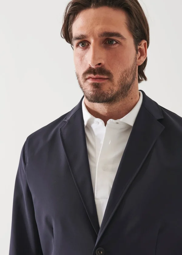 PATRICK ASSARAF Nucleo Nylon Stretch Two-Button Blazer | Men Blazers