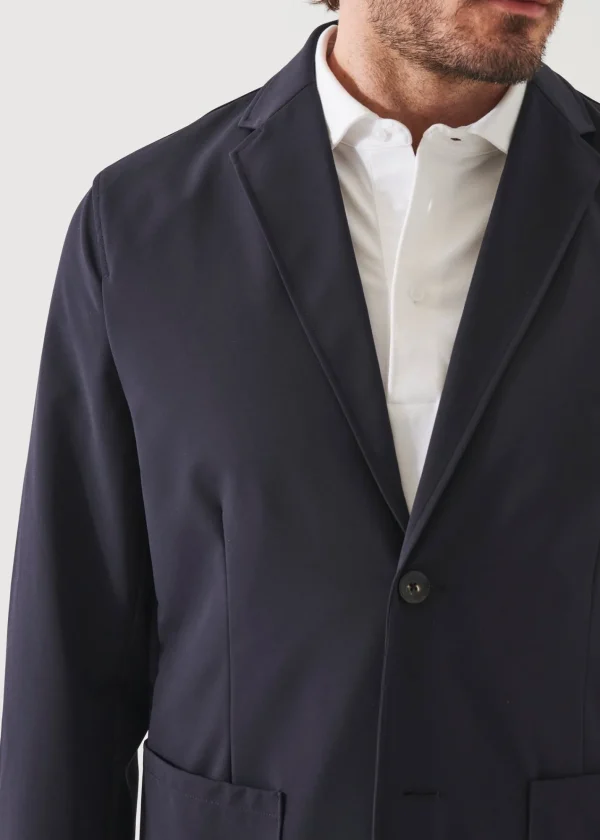 PATRICK ASSARAF Nucleo Nylon Stretch Two-Button Blazer | Men Blazers