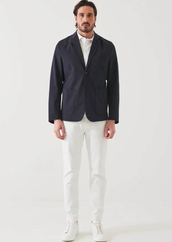 PATRICK ASSARAF Nucleo Nylon Stretch Two-Button Blazer | Men Blazers