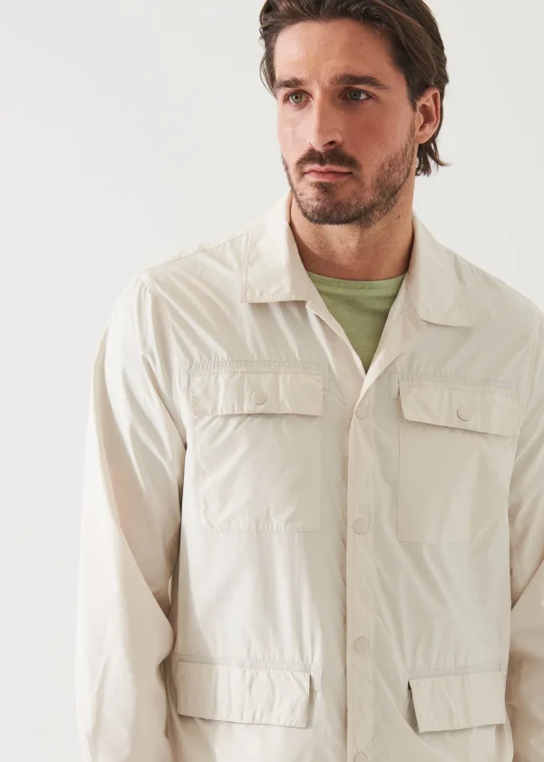 PATRICK ASSARAF Nylon Flap Pocket Shirt Jacket | Men Outerwear