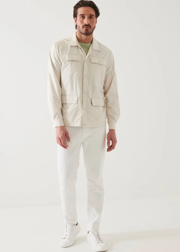 PATRICK ASSARAF Nylon Flap Pocket Shirt Jacket | Men Outerwear